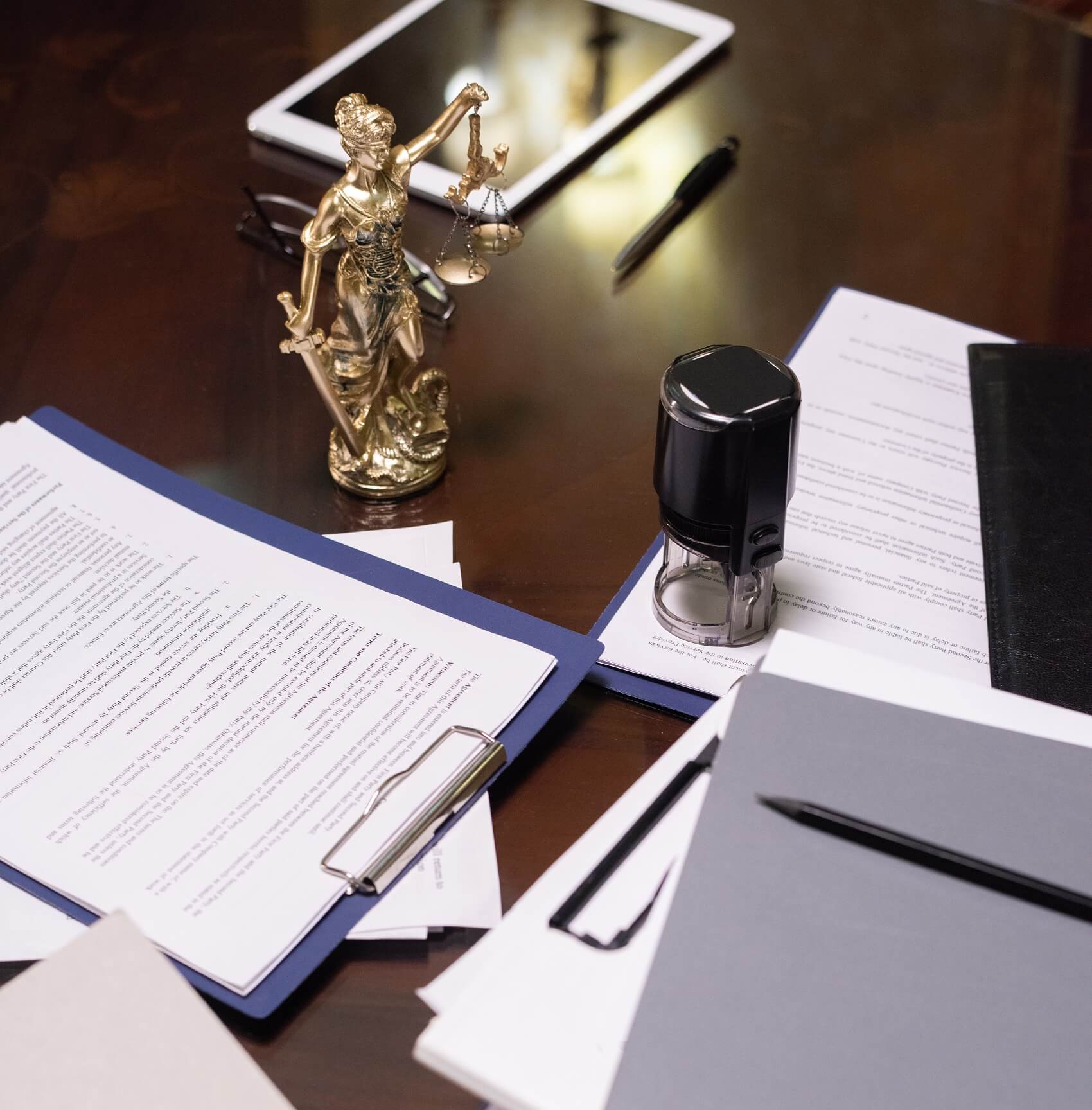 divorce documents package is lying on the table